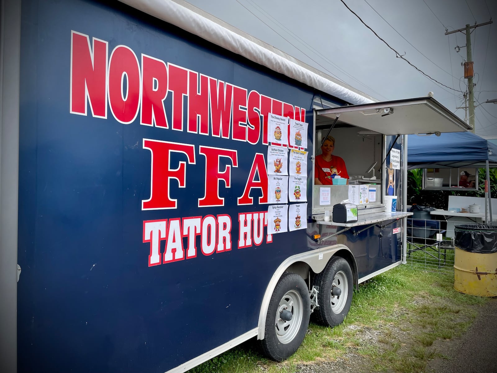 The Northwestern FFA Tater Hut features baked potatoes with a variety of toppings. All proceeds go towards students and the FFA program. NATALIE JONES/STAFF