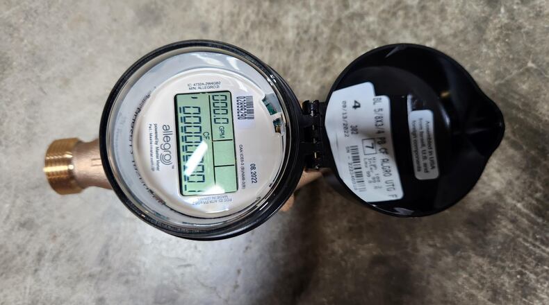 A new residential multi-jet meter in Miamisburg. The city will soon change the frequency of billing for water and sewer services to monthly instead of quarterly in response to customer demand. CONTRIBUTED
