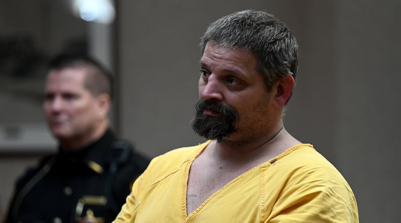 Walter Edward Wade, 44, of Middletown was indicted Tuesday in connection with the case of a pregnant woman found in a container along the side of the road in early August. He was arraigned Thursday, Dec. 11, 2025, on felony charges of tampering with evidence and gross abuse of a corpse. MICHAEL D. PITMAN/STAFF