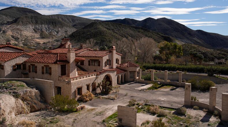 Scotty's Castle is seen Friday, Jan. 23, 2026, in Death Valley National Park, Calif. (AP Photo/John Locher)