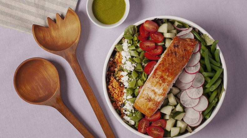 Top Knot Kitchen’s salads change weekly, and can be inspired by the seasons. CONTRIBUTED