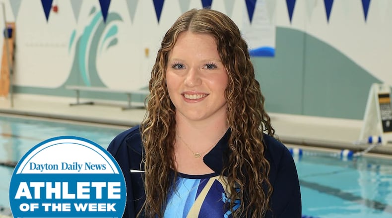 Legacy Christian junior Aubriana Woods is the Dayton Daily News Athlete of the Week winner for the week of Jan. 19 through Jan. 25. CONTRIBUTED