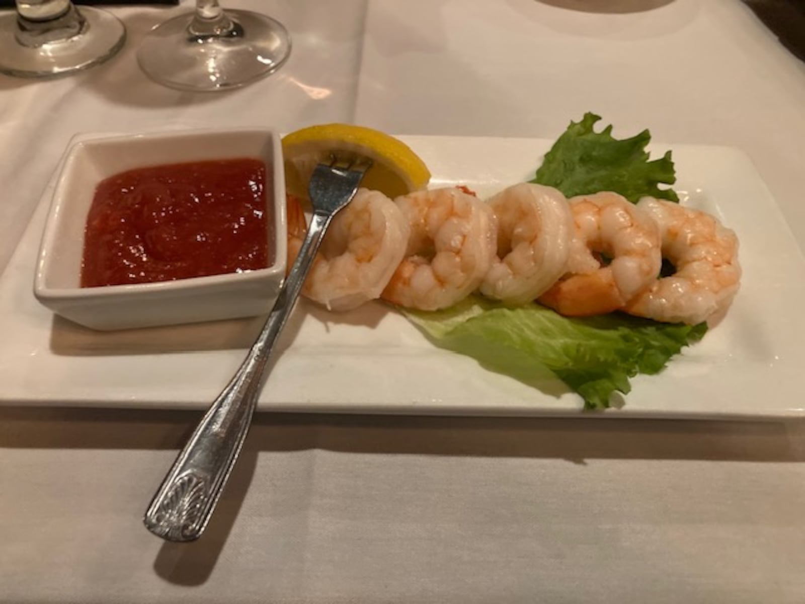At the Paragon Supper Club, five medium shrimp are chilled and served with a cocktail sauce. RAY MARCANO/CONTRIBUTED