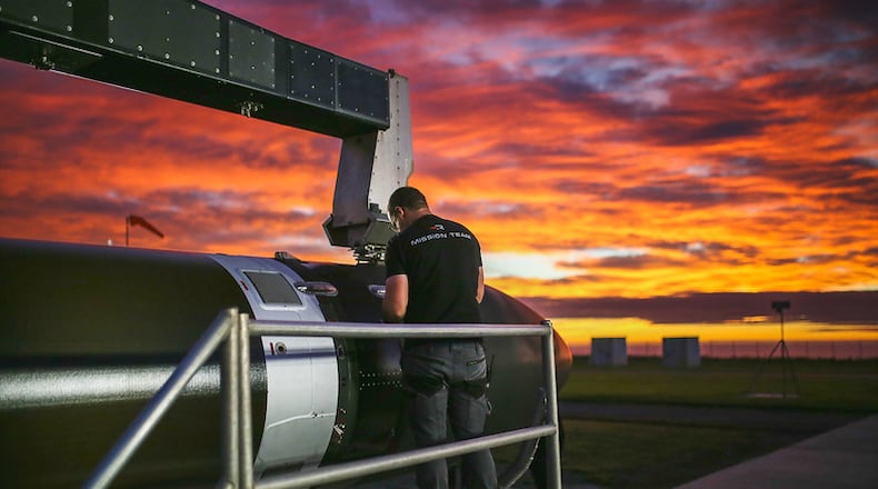 Launch day preparations in a Rocket Lab photo.