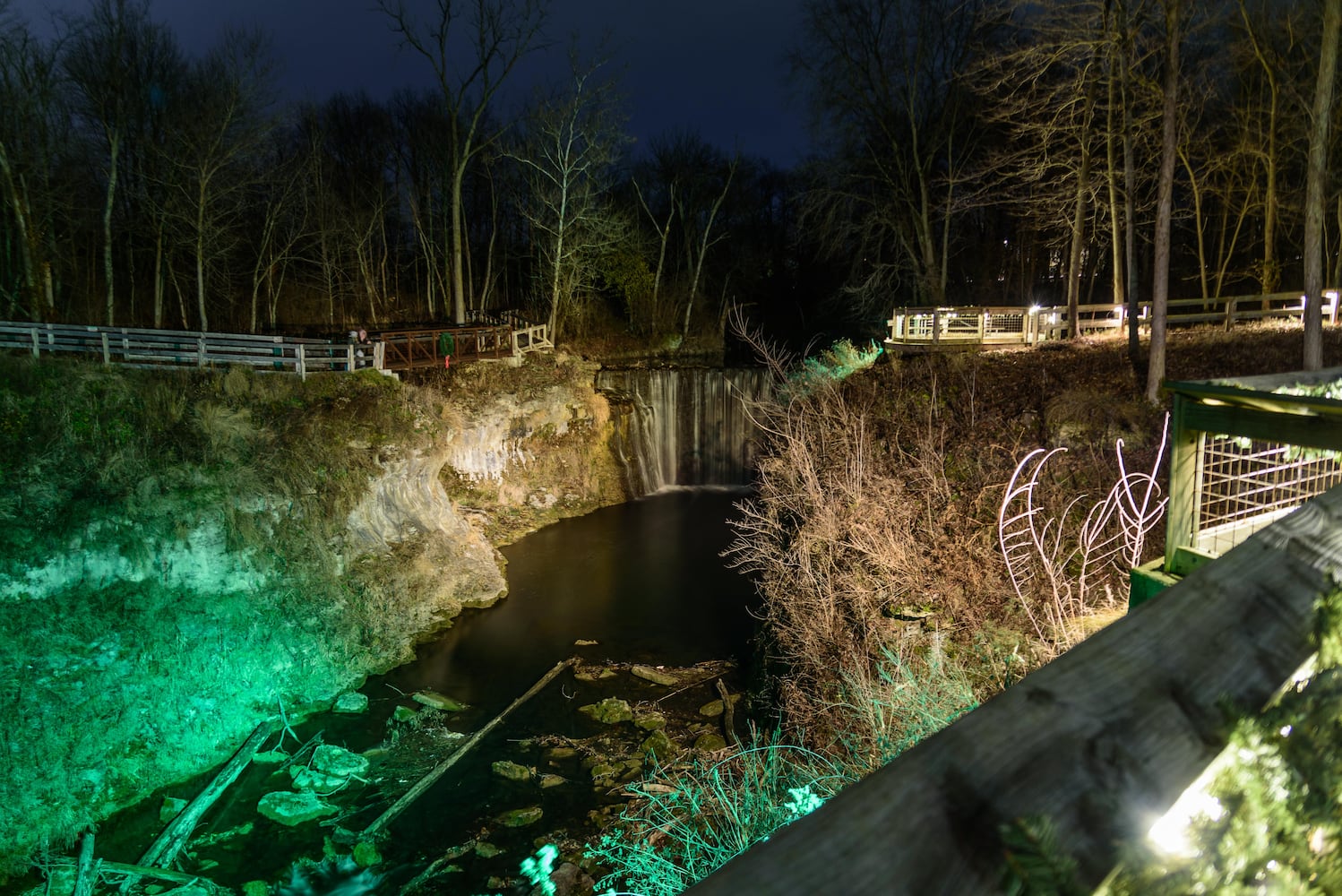 PHOTOS: Holiday lights at Cedar Cliff Falls near Cedarville