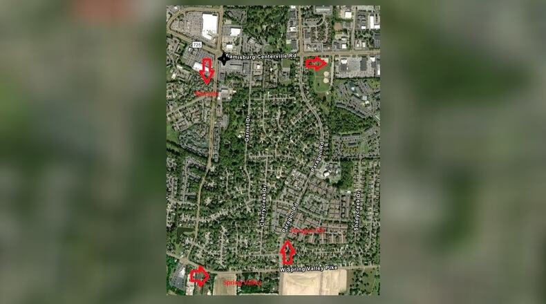 A water main break near 820 Miamisburg-Centerville Road (Ohio 725) is affecting eastbound traffic during the morning commute, according to a release from Montgomery County Environmental Services.