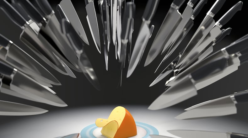 Cheese fight. Shutterstock