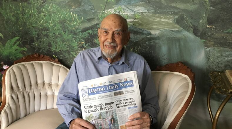 Ray Malone has been a loyal, lifelong subscriber since 1945 when he returned home from the army. STAFF PHOTO / SARAH FRANKS