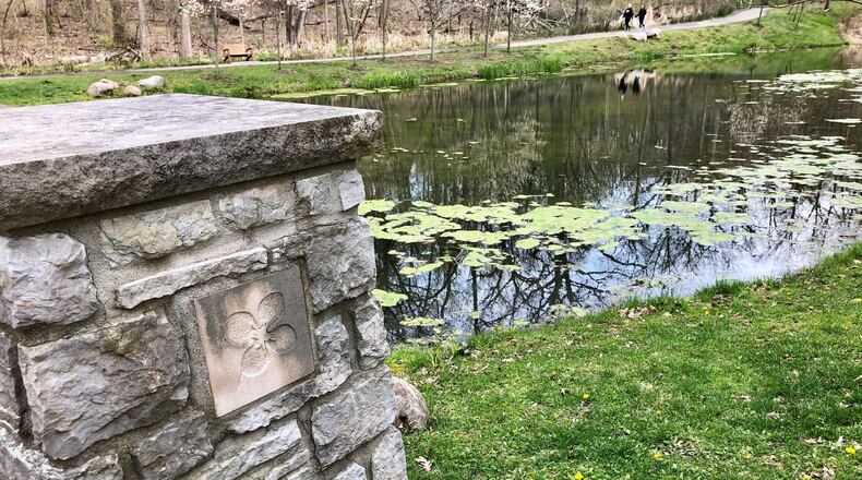 The Adventure Lab at Hills & Dales MetroPark. The clovers on the bridge help answer a question that is part of the adventure. DEBBIE JUNIEWICZ / CONTRIBUTED