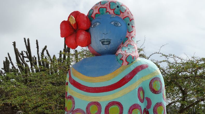 Colorful artwork of Nina Sanchez at her gallery at Landhuis Jan Kok, Curacao. (Jerry Luciani/The Record/TNS)