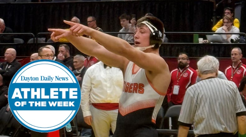 Versailles freshman Ben Kaiser won the voting to be the Dayton Daily News for accomplishments taking place between March 3-9. CONTRIBUTED