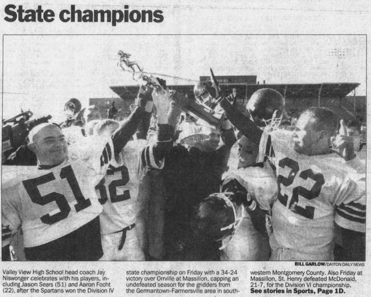 high school football champions pages