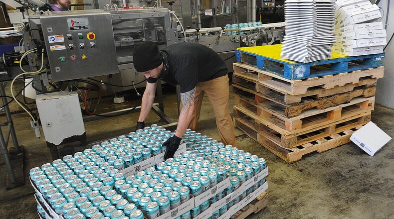 Inside Warped Wing Brewing Company located at 26 Wyandot Street. MARSHALL GORBY\STAFF