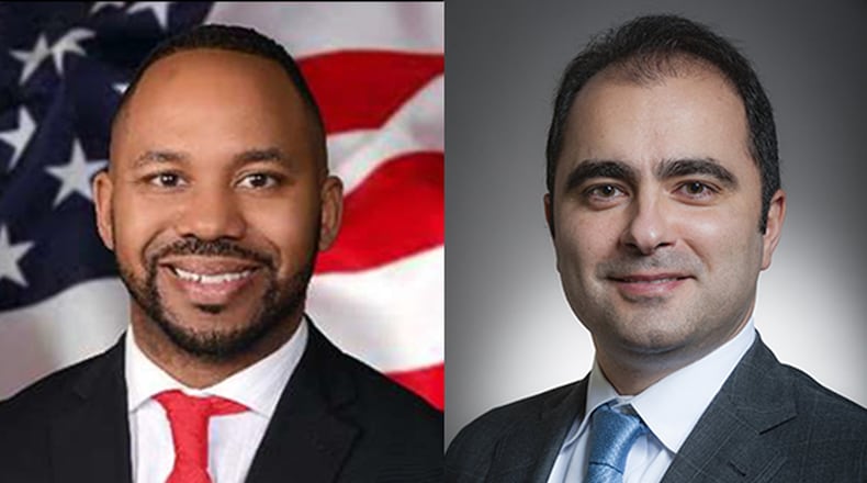 Democrat Brandon McClain, left, the current Montgomery County recorder, is being challenged by Republican Adil Baguirov, former Dayton School Board president. SUBMITTED