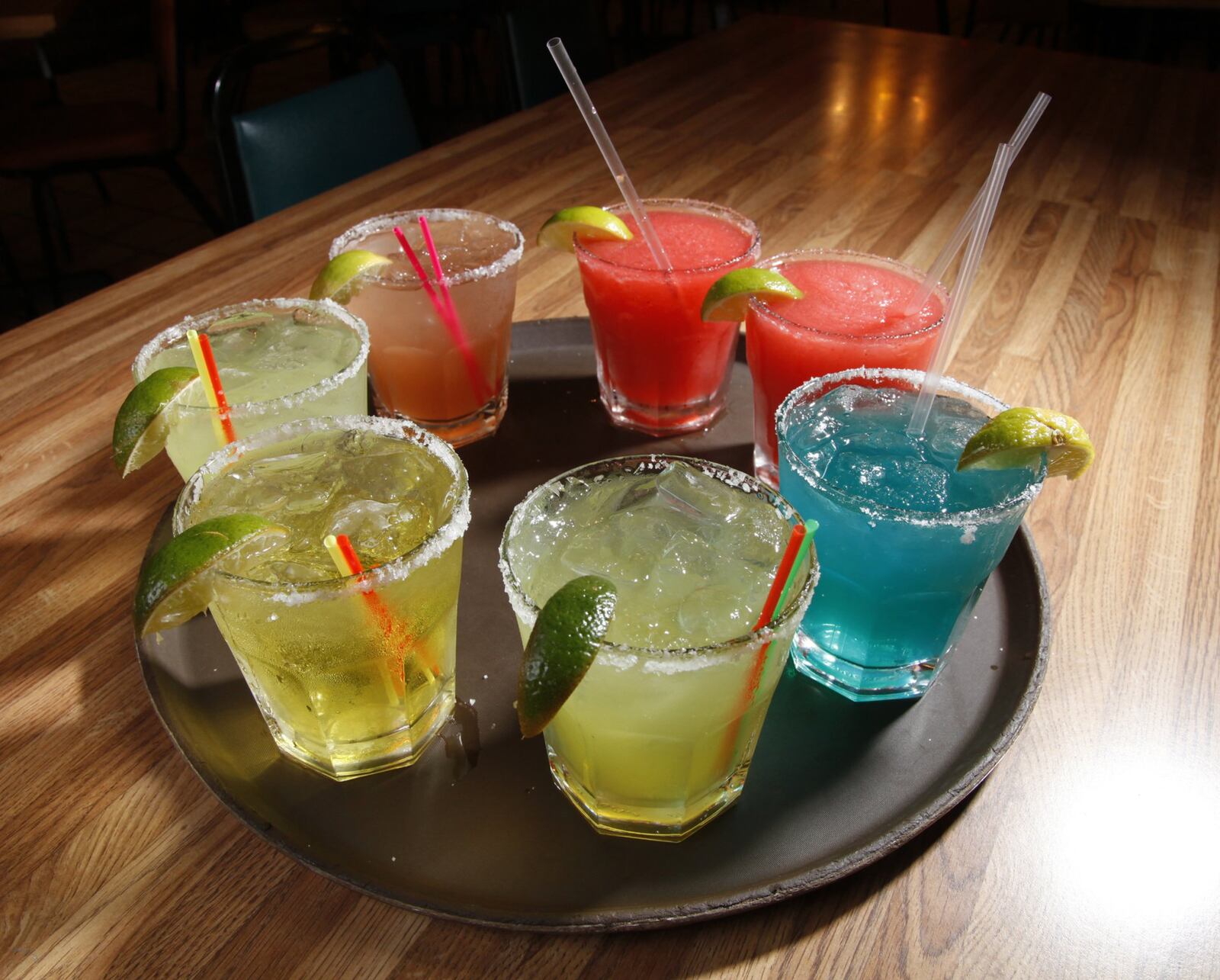 An assortment of Elsa’s legendary Bad Juan margaritas. TY GREENLEES/STAFF