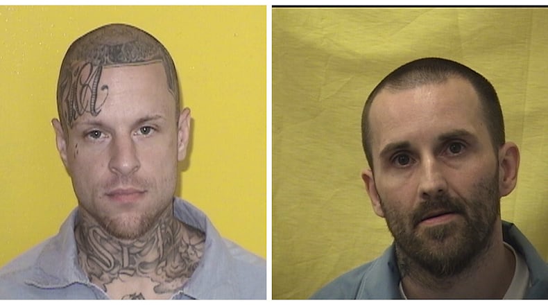 Jack Welninski, 34, at left, is accused of murdering cellmate Kevin Nill, 40, a Piqua man serving a short prison sentence for attempted domestic violence. That attack happened on April 23 at Lebanon Correctional Institution.