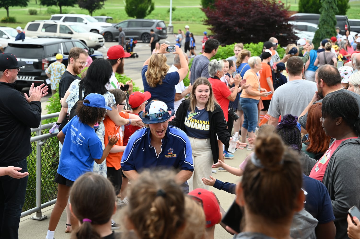 Savannah Bananas make a surprise visit to Nuxhall Miracle League in Fairfield
