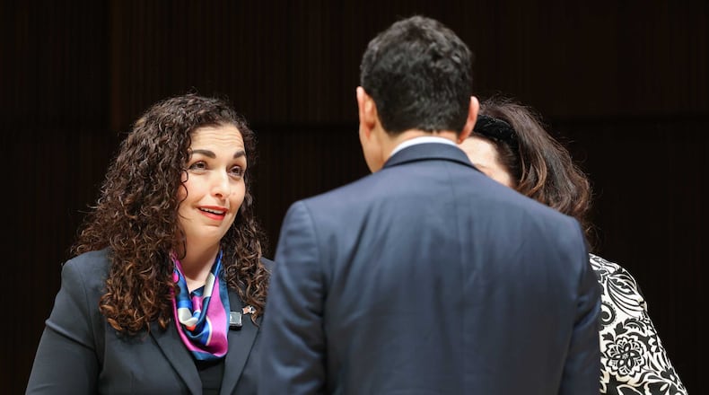 H.E. Dr. Vjosa Osmani, President of Kosovo, was a panelist for the Dayton Dialogues at Roger Glass Center in Dayton.