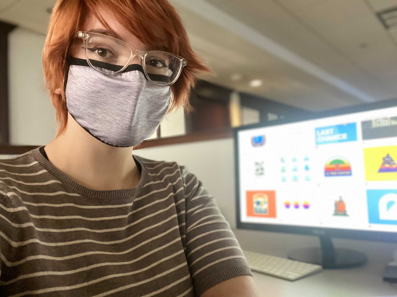 Angelica Weimer, a student at The Modern College of Design in Kettering, is working at Stratacache in Dayton as part of the college’s new co-op program. CONTRIBUTED.