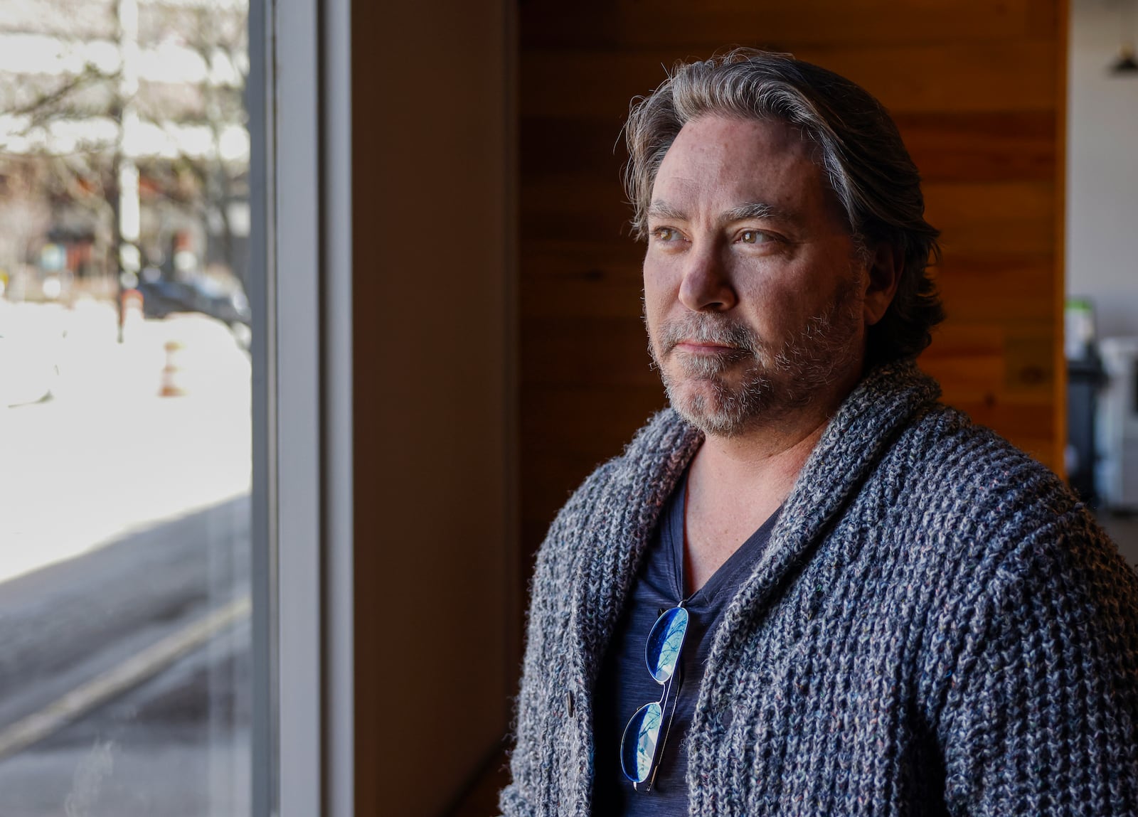 Mad River Entertainment owner Jarrod Robbins in COhatch Springfield on Friday, March 13, 2026, in Springfield. He's produced short films for 20+ years and is hosting premieres for his upcoming feature film "Mad River" in April. JOSEPH COOKE/STAFF