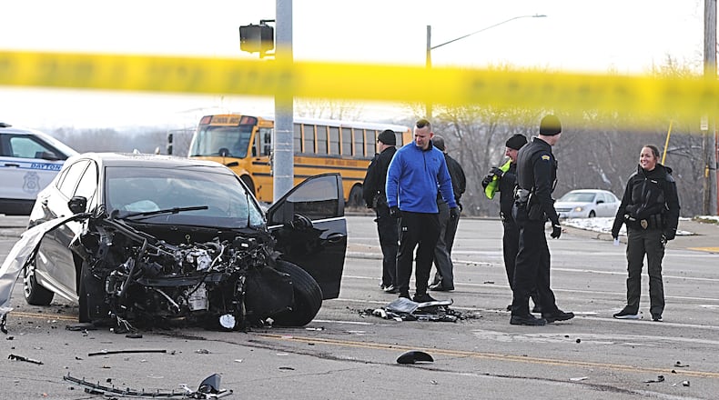 A shooting at a Miami Twp. hotel last year led to a police pursuit that ended with a crash. MARSHALL GORBY/STAFF