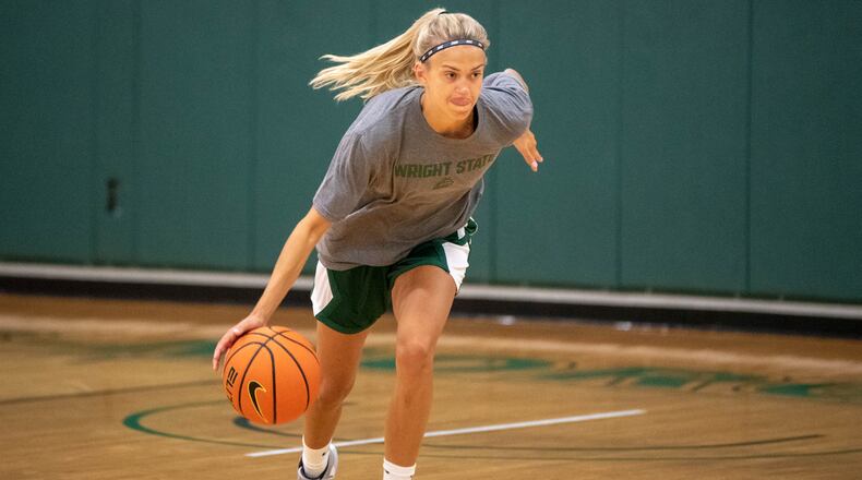 Wright State's Bryce Nixon during a practice session this summer. Wright State Athletics photo