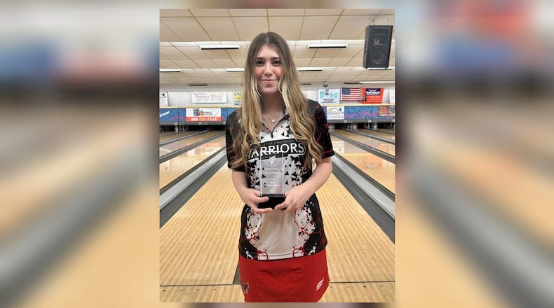 Butler graduate Sage Malott was recently named the Wolverine-Hoosier Athletic Conference Bowler of the Week. CONTRIBUTED
