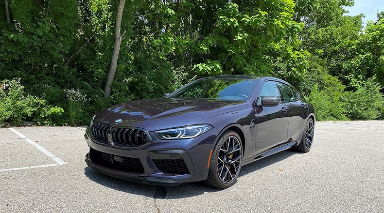 The BMW M8 stands out with personality and refinement. The toned-down grille takes on BMW’s new look on the front-end presentation.. A carbon fiber roof adds an element of interest. On the back end, quad exhaust pipes show the powerful side of this car.  Contributed by Jimmy Dinsmore