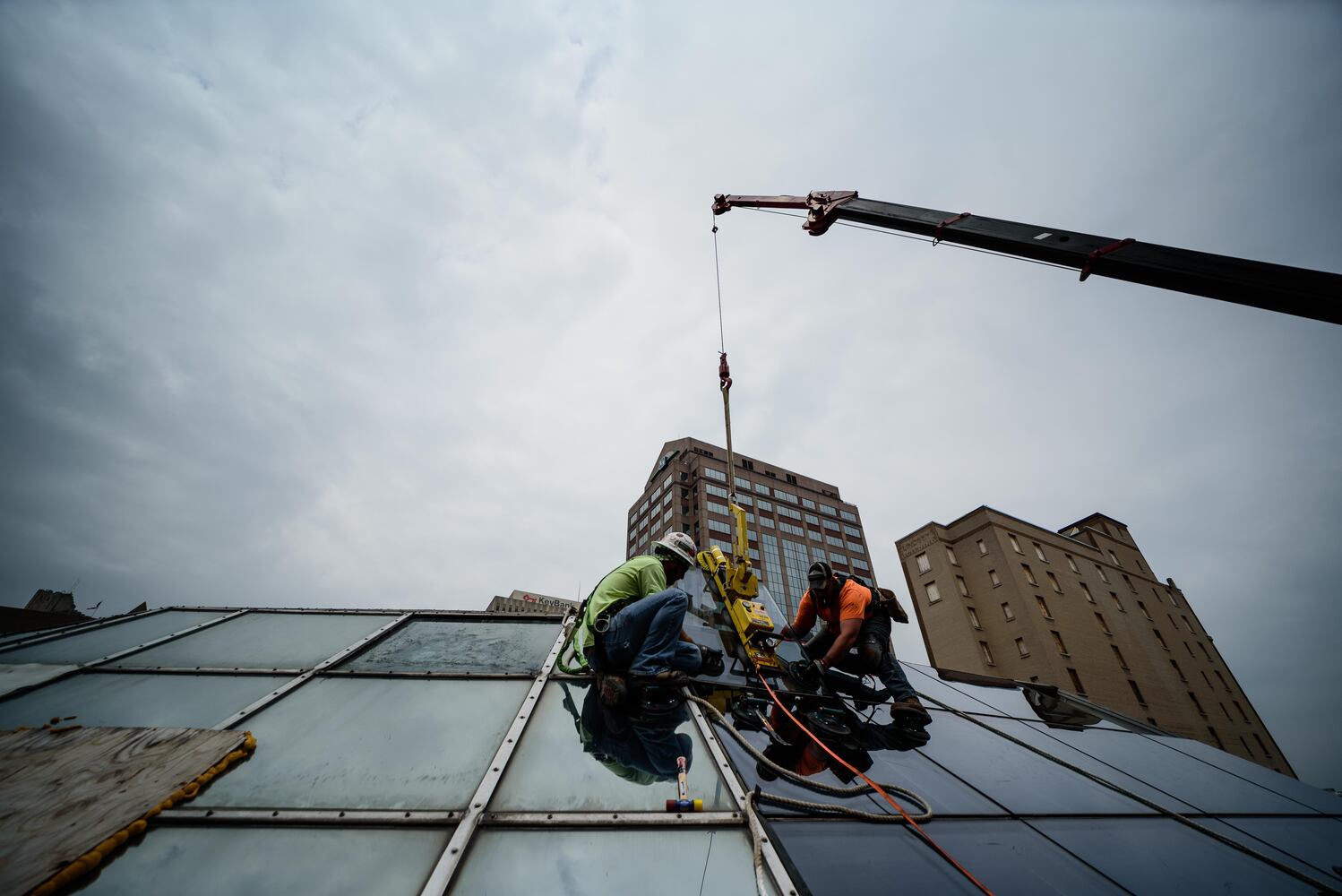 PHOTOS: Behind the scenes on the first day of construction at The Dayton Arcade