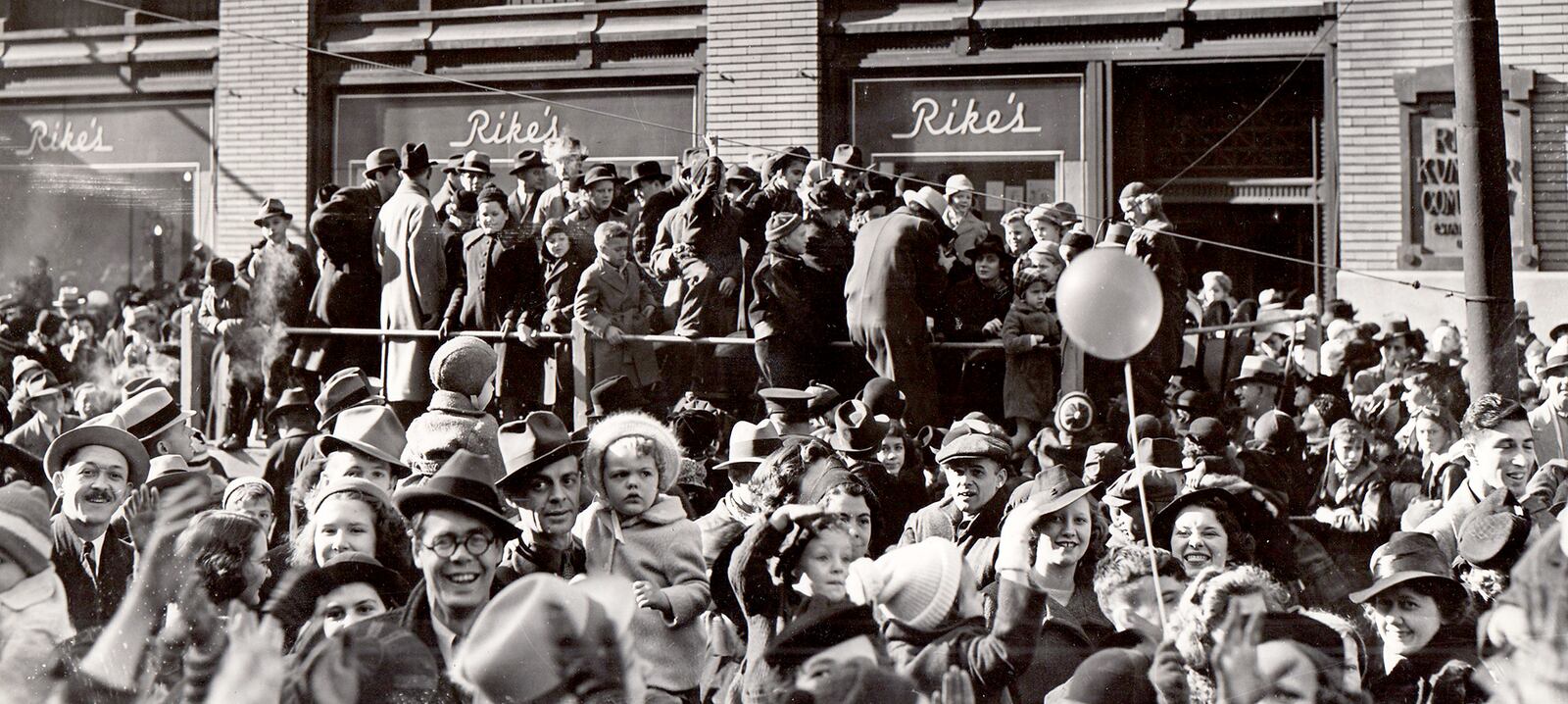 Dayton's Rike's Department Store held a Thanksgving Day Parade in Dayton from 1923 to 1942. The annual tradition ended when World War II began.  RIKEâS HISTORICAL COLLECTION, SPECIAL COLLECTIONS & ARCHIVES, WRIGHT STATE UNIVERSITY