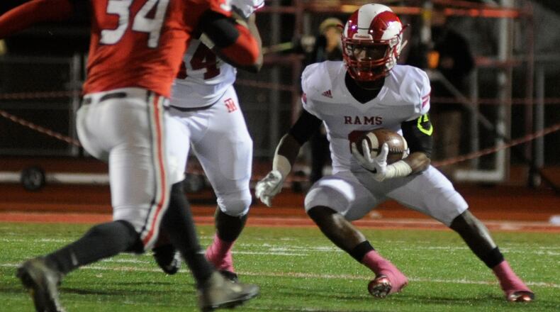 Trotwood RB Raveion Hargrove. Trotwood-Madison defeated Tippecanoe 33-19 in a boys high school football D-III, Region 10 semifinal on Friday, Nov. 13, 2015. MARC PENDLETON / STAFF