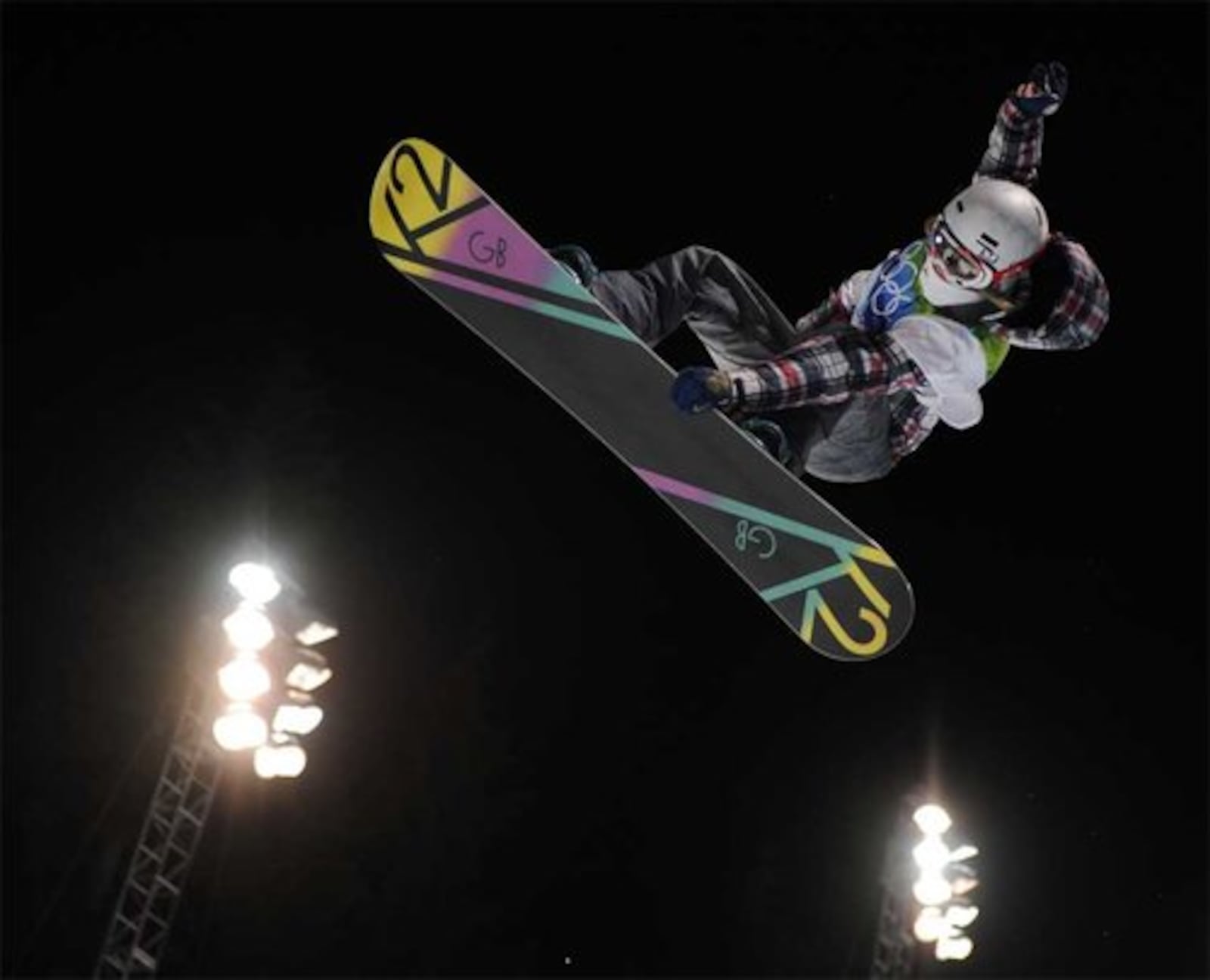 Gretchen Bleiler of the USA competes during the finals in the women's snowboard halfpipe at the Vancouver 2010 Olympics in Vancouver, British Columbia, Thursday, Feb. 18, 2010.