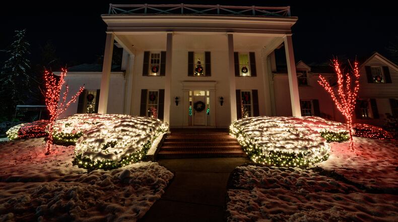 Polen Farm, located at 5099 Bigger Rd. in Kettering, is an event venue owned and operated by the City of Kettering Parks, Recreation and Cultural Arts Department. It was built in 1865 as White Oak Farm. Here the venue is pictured decorated for the 2019 holiday season. TOM GILLIAM / CONTRIBUTING PHOTOGRAPHER