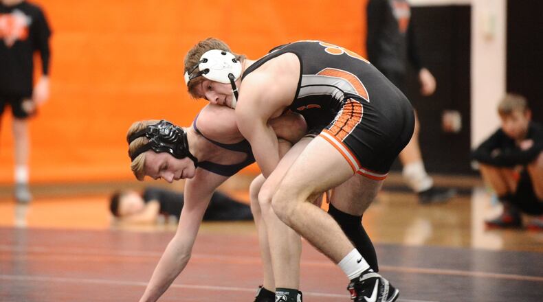 Jacob Poling of Versailles during a recent bout. Greg Billing/CONTRIBUTED