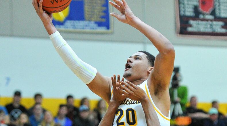 Springfield junior forward Leonard Taylor shoots during a GWOC game vs. Wayne on Friday night. BRYANT BILLING / CONTRIBUTED