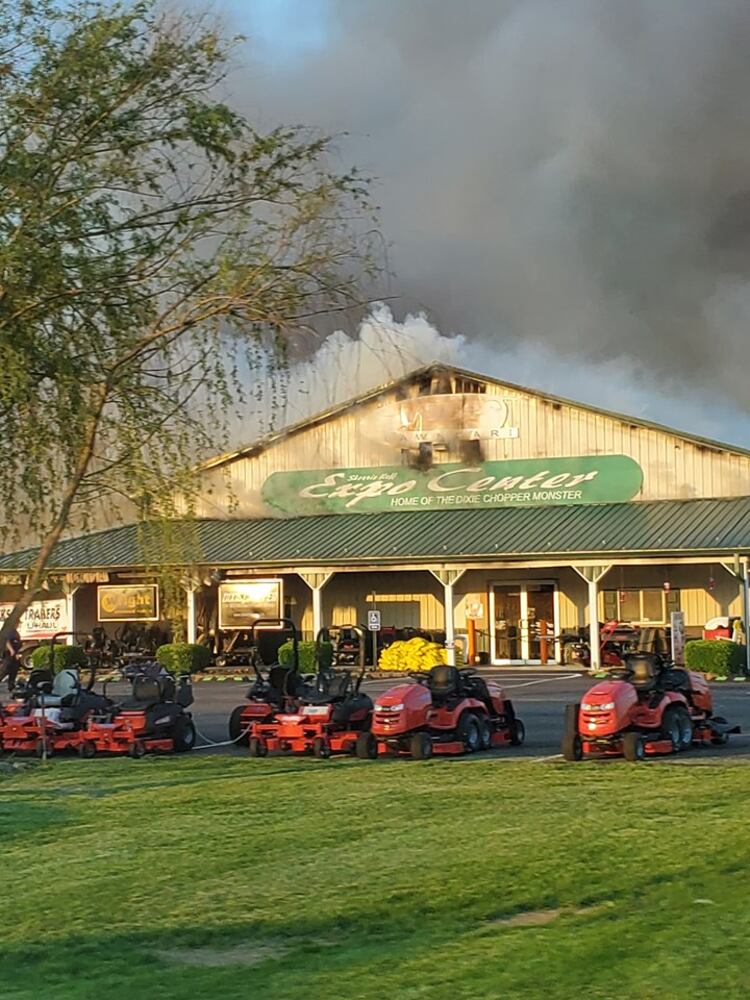 Fire destroys lawn equipment business