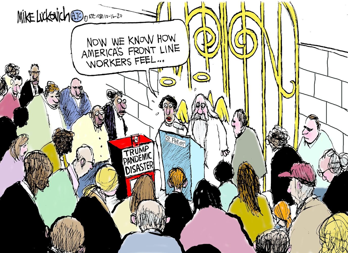 Week in cartoons: Town halls, Amy Coney Barrett and more
