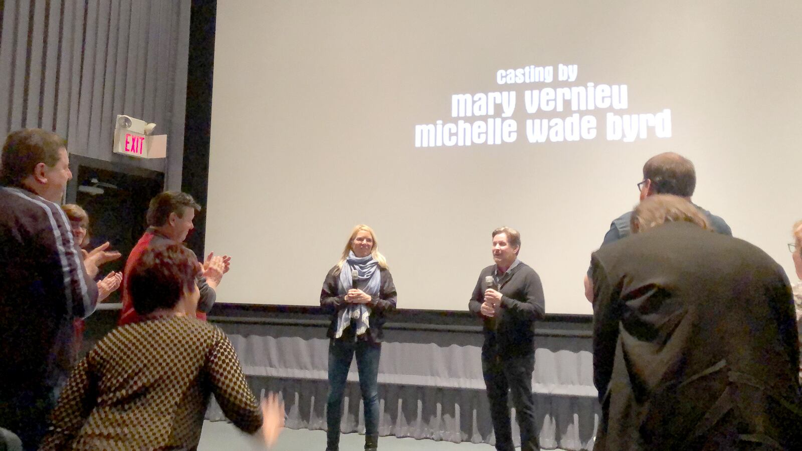 Emilio Estevez  was at the Neon movie theater in downtown Dayton Sunday, April 7 for a Q&A moderated by Cincinnati Film Commission Executive Director Kristen Schlotman following the screening of “The Public,” his latest work.