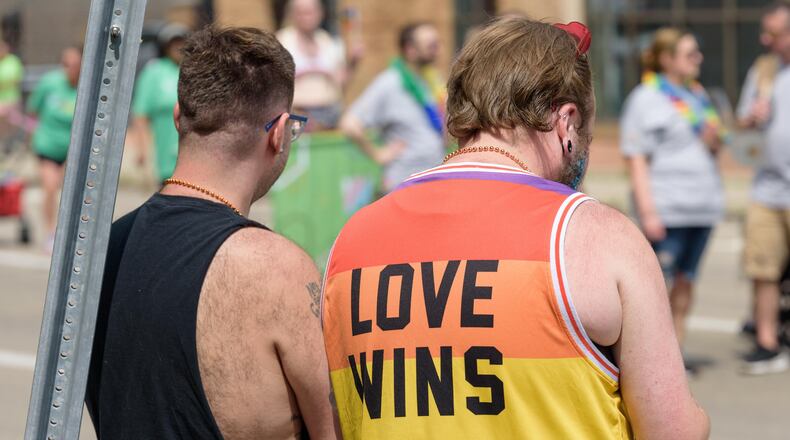 The Greater Dayton LGBT Center hosted the Dayton Pride Parade and Festival in downtown Dayton to celebrate the kickoff of Pride Month on Saturday, June 7, 2025. TOM GILLIAM/CONTRIBUTING PHOTOGRAPHER