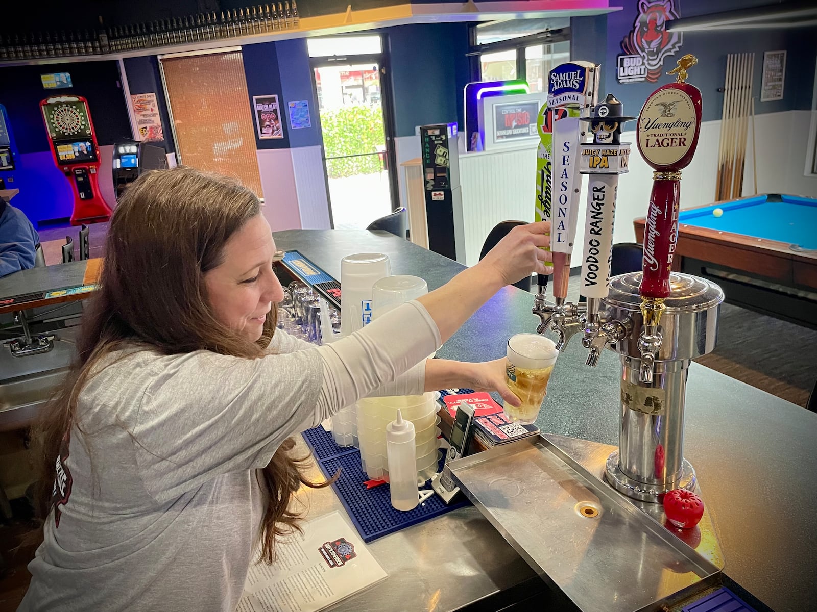 Dart’N Somewhere Bar & Grill is located at 1060 Patterson Road in Dayton. NATALIE JONES/STAFF