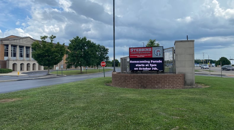 Outside of Stebbins High School. Eileen McClory /staff