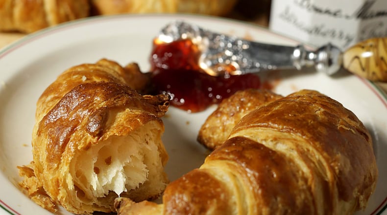 Croissants, baked and ready to eat, Wednesday, Oct. 20, 2021. (Hillary Levin/St. Louis Post-Dispatch/TNS)