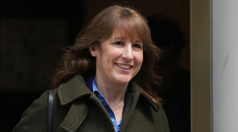 Britain's Chancellor of the Exchequer Rachel Reeves leaves 11 Downing Street for the House of Commons in London, Wednesday, Feb. 4, 2026. (AP Photo/Alastair Grant)