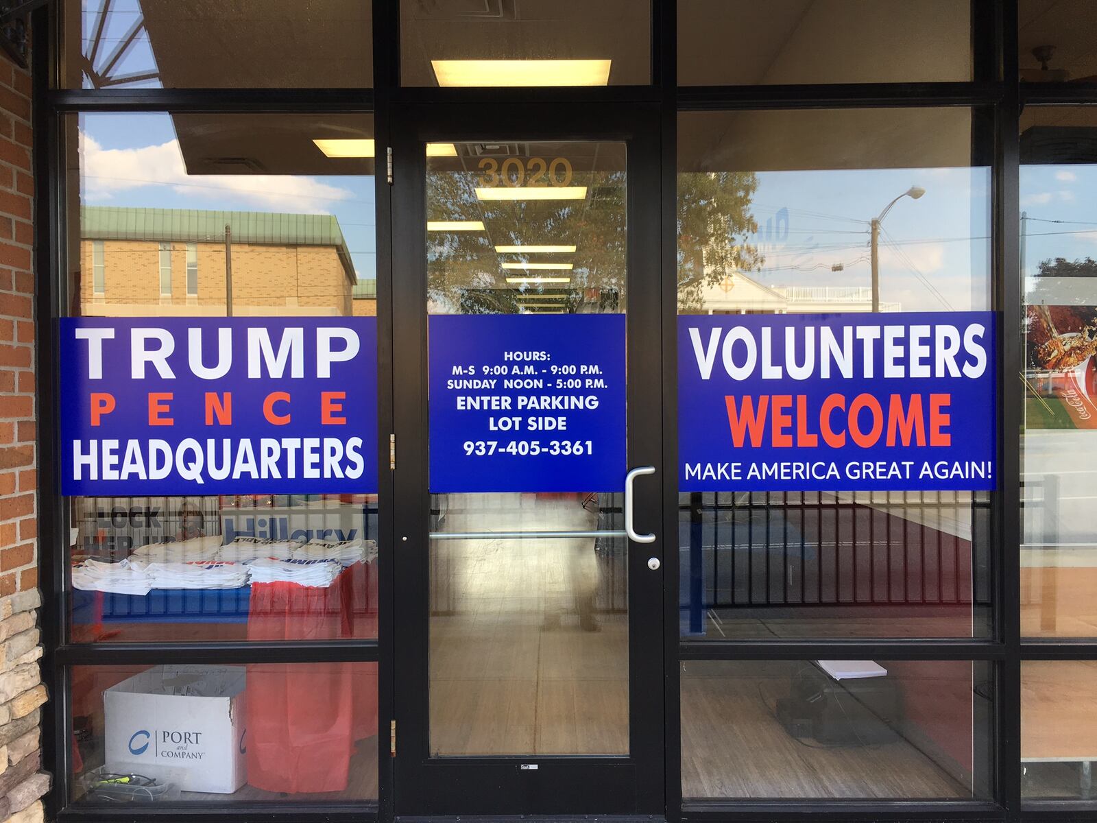 The newest office for GOP nominee Donald Trump in Montgomery County is at 3020 Far Hills Ave., Kettering. LYNN HULSEY/Staff