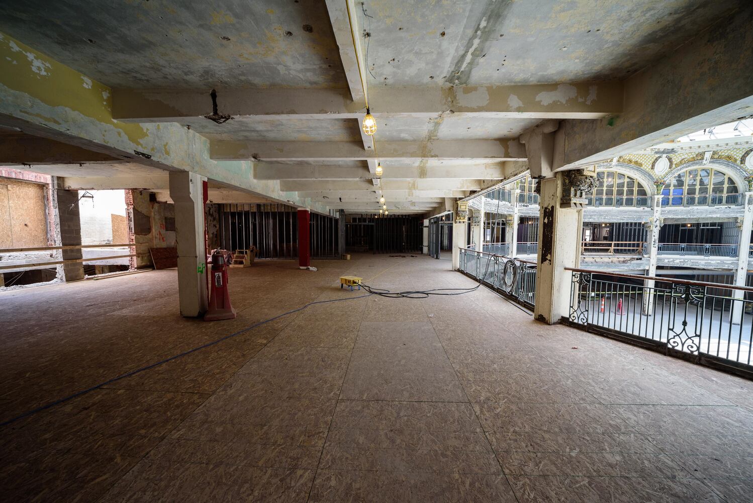 Photos of Dayton Arcade construction progress summer 2020