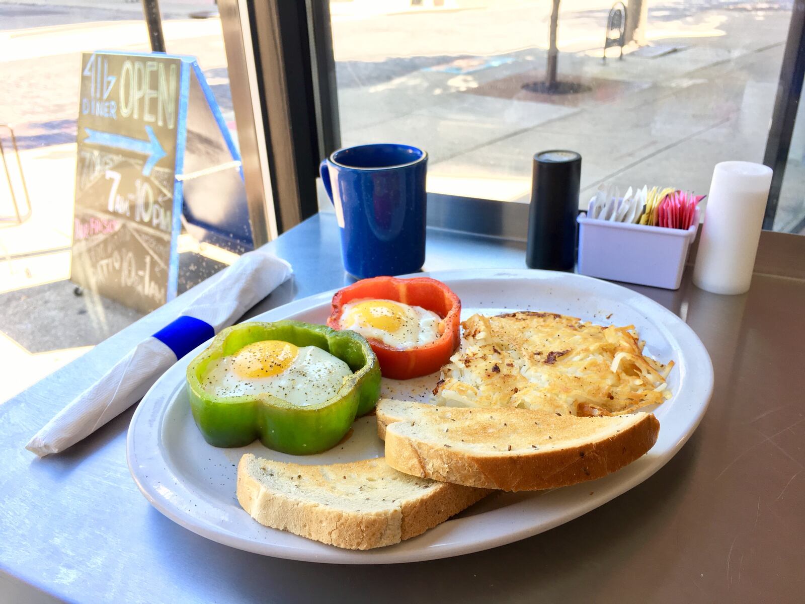 'Stuffed Breakfast Pepper Rings' is 416 Diner's newest breakfast special.