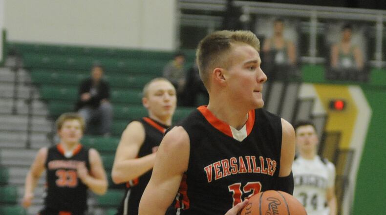 Versailles’ Justin Ahrens was a D-III co-player of the year. MARC PENDLETON / STAFF