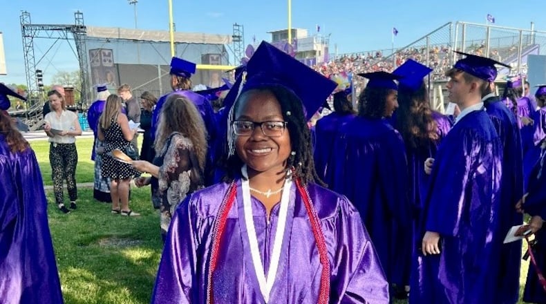Leelah McGuire, 17, graduated from Middletown High School this year at Barnitz Stadium, two years after her mother died. SUBMITTED PHOTO