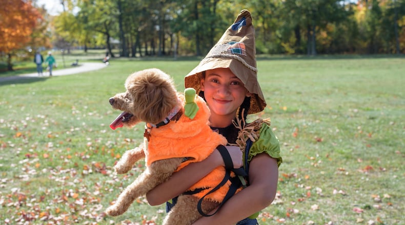Play Kettering (City of Kettering Parks, Recreation and Cultural Arts Department) hosted Wag-O-Ween at the Kettering Recreation Complex on Saturday, Oct. 26, 2024. The day's activities included trick or treating for dogs on the Walk & Wag course around Indian Riffle Lake, costume contest, adoptable pet introductions and a photo area. TOM GILLIAM/CONTRIBUTING PHOTOGRAPHER