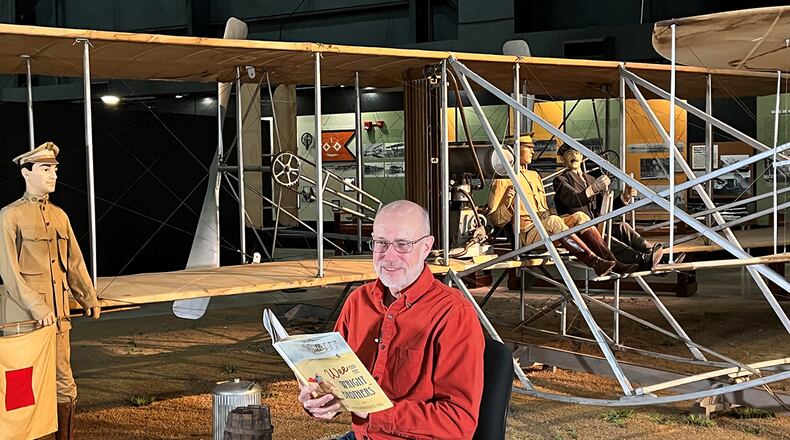 Author Timothy Gaffney reads his book “Wee and the Wright Brothers.” Gaffney and other guest readers visited the National Museum of the U.S. Air Force to give voice to four books selected for the 2022 virtual Read Across America. U.S. AIR FORCE PHOTO/LISA RILEY